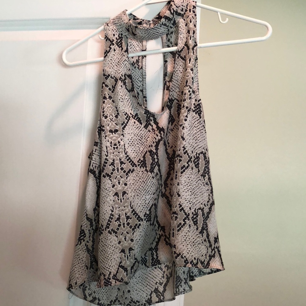 Snakeskin Print Halter